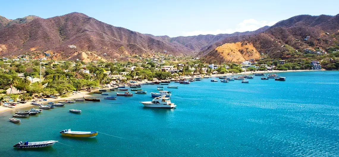 Vista panorámica de la bahía de Taganga
