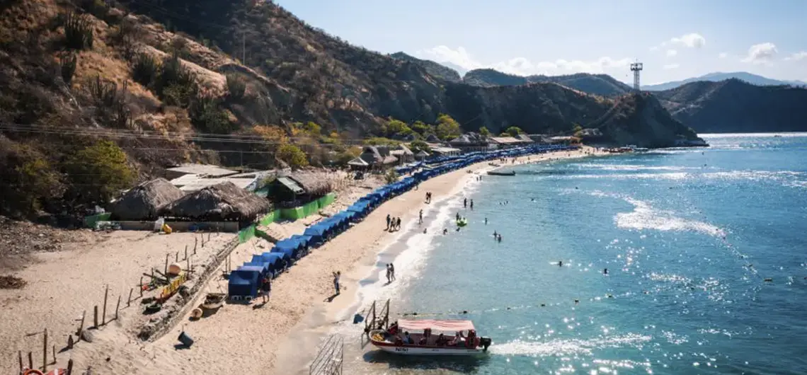 Playa Blanca, cerca de El Rodadero en Santa Marta